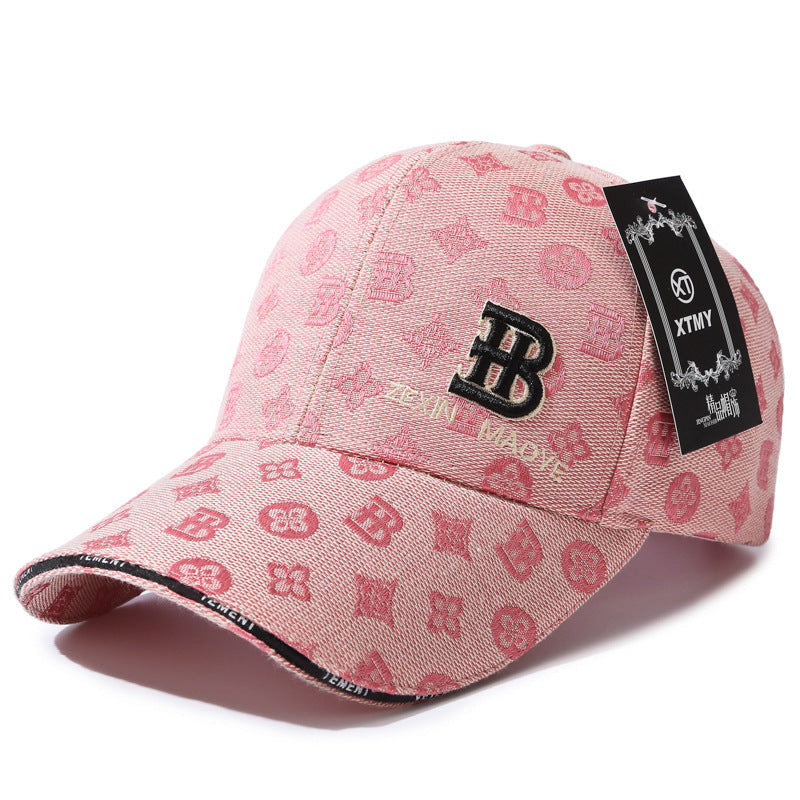 Street Letter Embroidered Hat, Korean Retro Baseball Cap for Women, Summer Couple Style, Versatile Fall Winter Cap