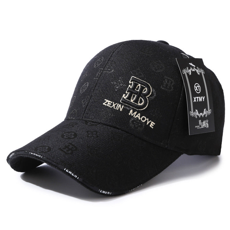 Street Letter Embroidered Hat, Korean Retro Baseball Cap for Women, Summer Couple Style, Versatile Fall Winter Cap