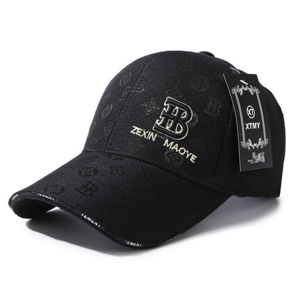 Street Letter Embroidered Hat, Korean Retro Baseball Cap for Women, Summer Couple Style, Versatile Fall Winter Cap