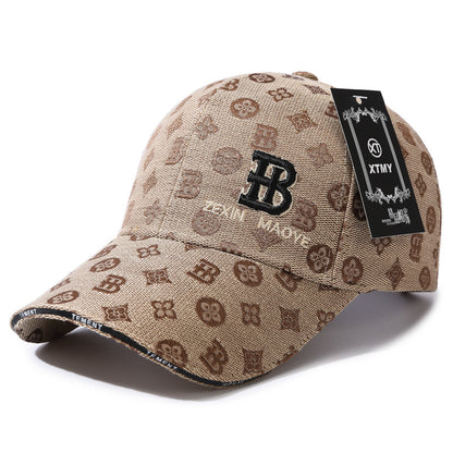 Street Letter Embroidered Hat, Korean Retro Baseball Cap for Women, Summer Couple Style, Versatile Fall Winter Cap