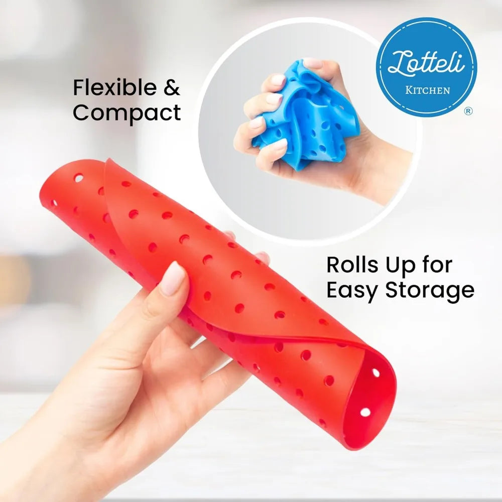 Reusable Air Fryer Liners for 5QT or Bigger, Easy Clean, Dishwasher Safe Non-Stick Parchment Paper Replacer