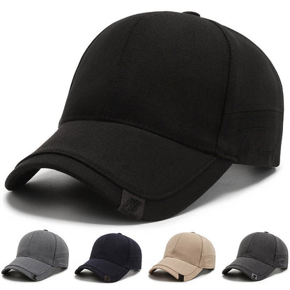 Mens Sun Cap Black, Trendy Small Scale Baseball Hat, Casual Versatile Fashion Cap for Daily Summer Street Style
