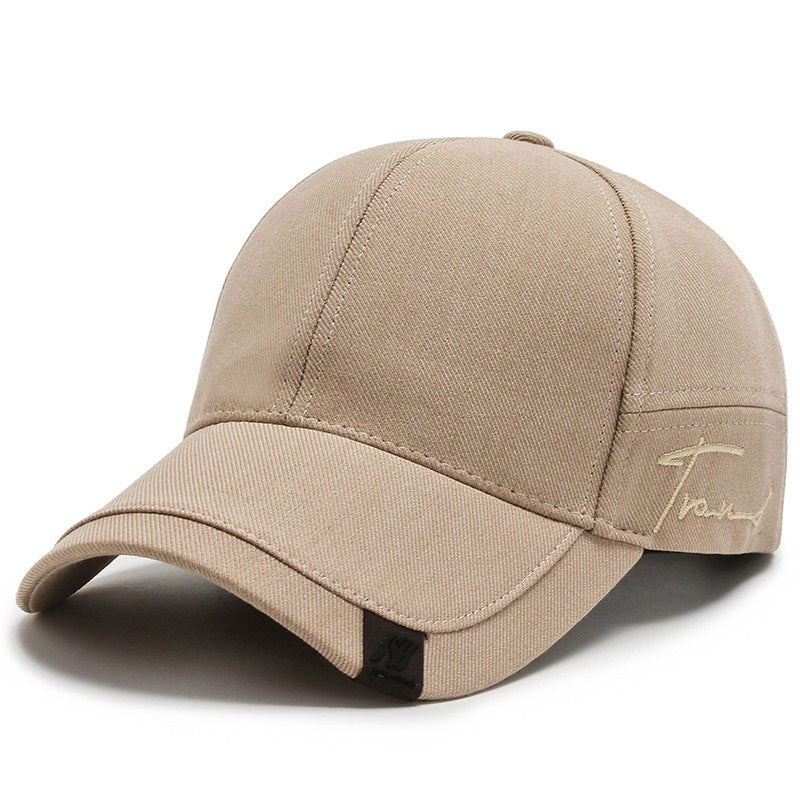 Mens Sun Cap Black, Trendy Small Scale Baseball Hat, Casual Versatile Fashion Cap for Daily Summer Street Style