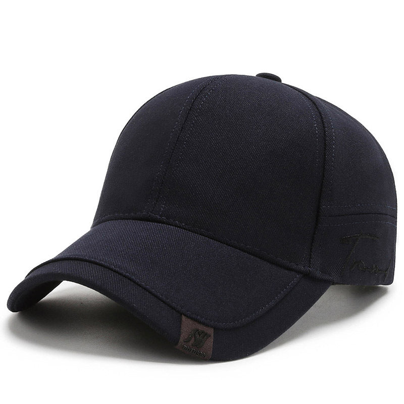 Mens Sun Cap Black Trendy Small Scale Baseball Hat Casual Versatile Fashion Cap For Daily Summer St