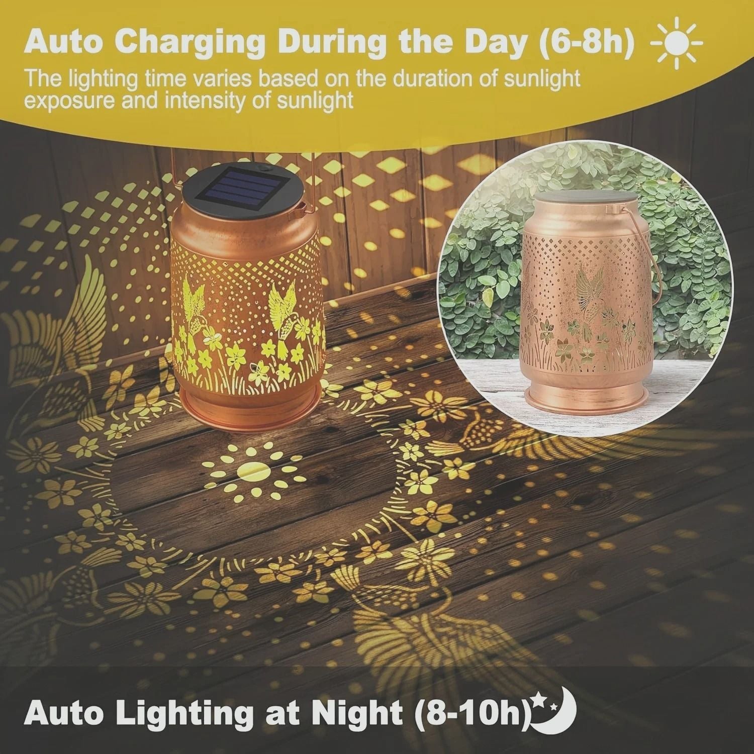 Solar Powered Outdoor Lantern Garden Light 4