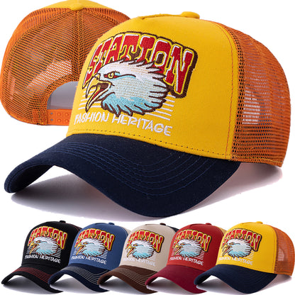 Eagle Head Mesh Trucker Hat for Men Women, Hot Sale Summer Cap, Breathable Unisex Snapback Streetwear Baseball Hat