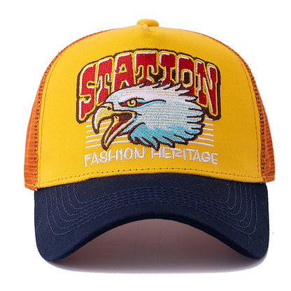 Eagle Head Mesh Trucker Hat For Men Women Hot Sale Summer Cap Breathable Unisex Snapback Streetwear 2