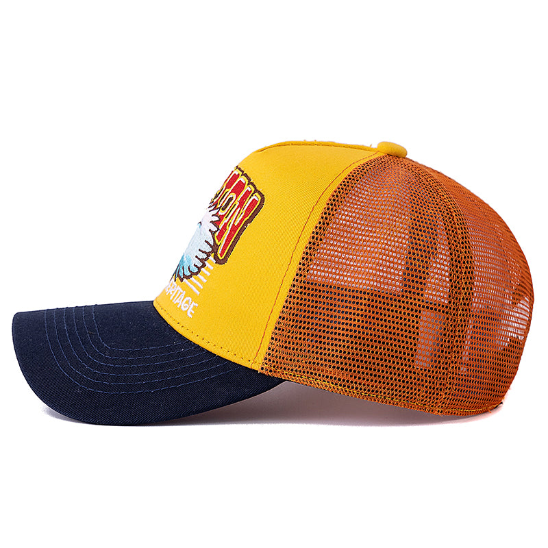 Eagle Head Mesh Trucker Hat For Men Women Hot Sale Summer Cap Breathable Unisex Snapback Streetwear 3