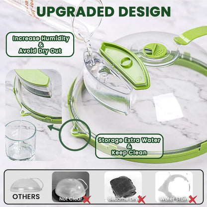 Microwave Cover for Food Clear Microwave Splatter Cover with Water Steamer and Handle & Plate Covers Kitchen Gadgets