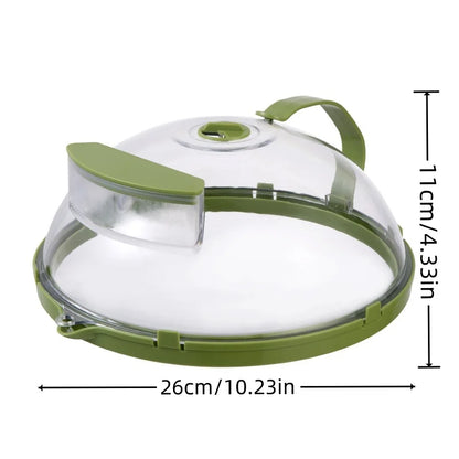 Microwave Cover for Food Clear Microwave Splatter Cover with Water Steamer and Handle & Plate Covers Kitchen Gadgets