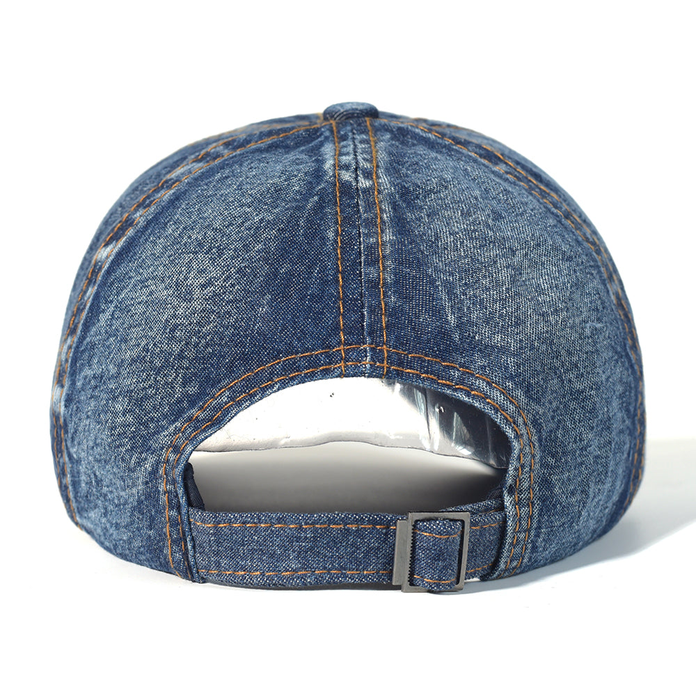 Adjustable Trucker Style Baseball Cap Vintage Washed Cotton Dad Hat Men Women Denim Low Profile Cap 3