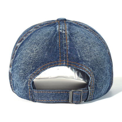Adjustable Trucker Style Baseball Cap Vintage Washed Cotton Dad Hat Men Women Denim Low Profile Cap 3