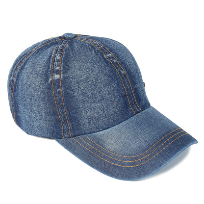 Adjustable Trucker Style Baseball Cap Vintage Washed Cotton Dad Hat Men Women Denim Low Profile Cap 4
