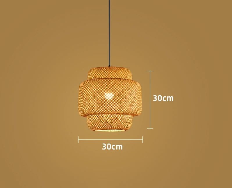 Handwoven Bamboo Pendant Lamp For Dining Room Kitchen Or Home Decor 8