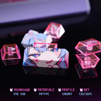 Anime Rabbit Hole Keycap Set For Mechanical Keyboards 3