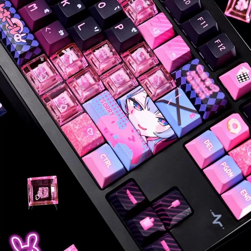 Anime Rabbit Hole Keycap Set For Mechanical Keyboards 4