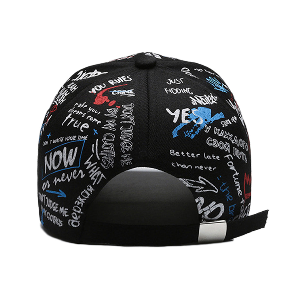 FS Street Hip Hop Graffiti Baseball Cap for Men Women, Black White Summer Trucker Hat, Stylish Luxury Brand