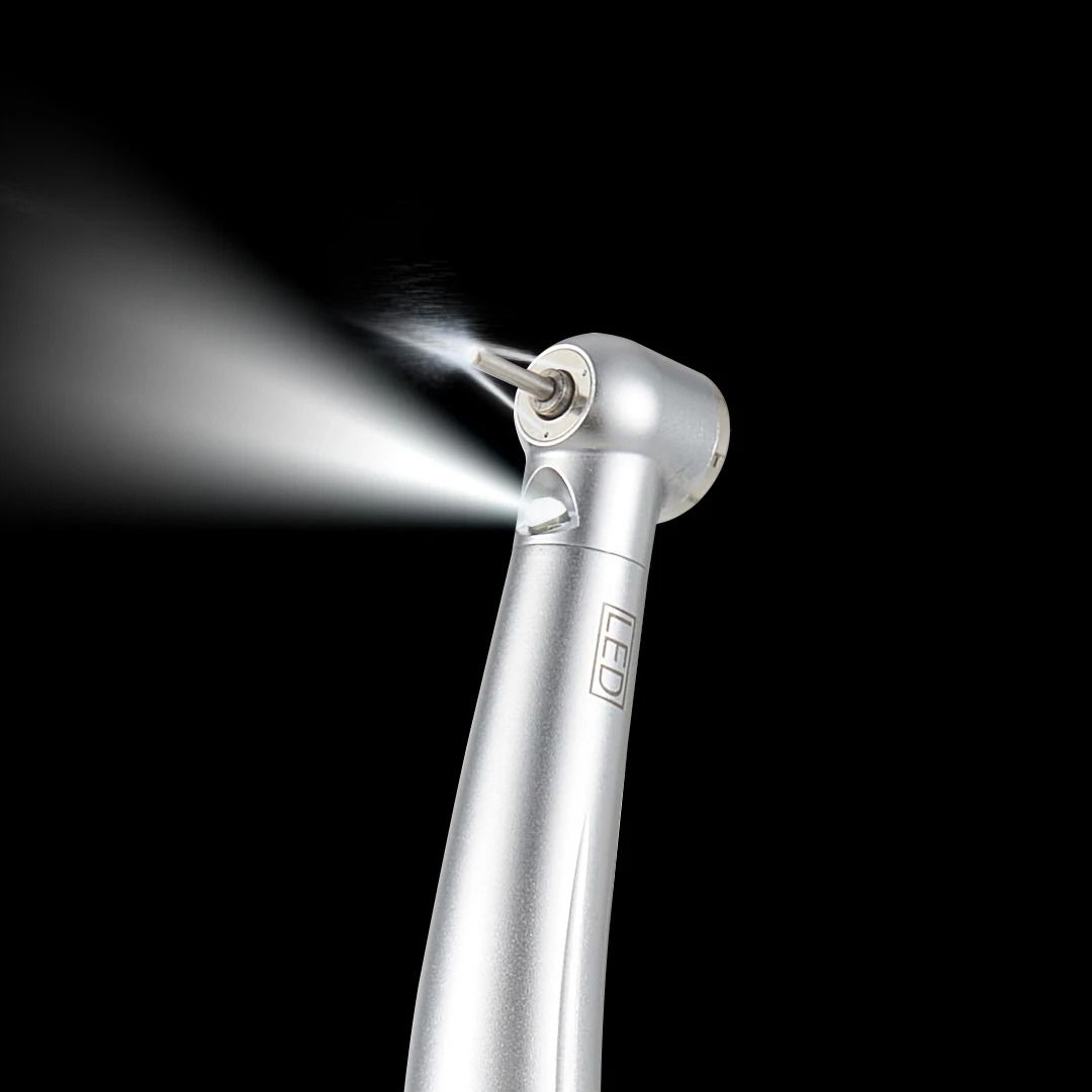 High Speed Dental Handpiece With LED Light And Push Button Air Turbine 1