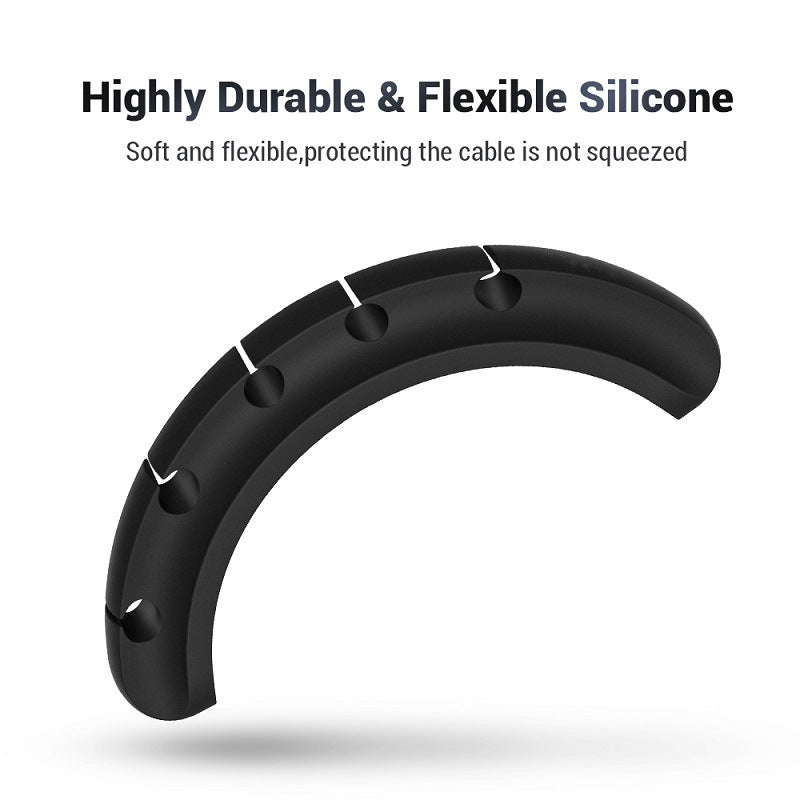 SelfAdhesive Silicone USB Cable Holder Clips  Cord Wire Organizer For Desk Desktop Tidy  Cable Mana 2