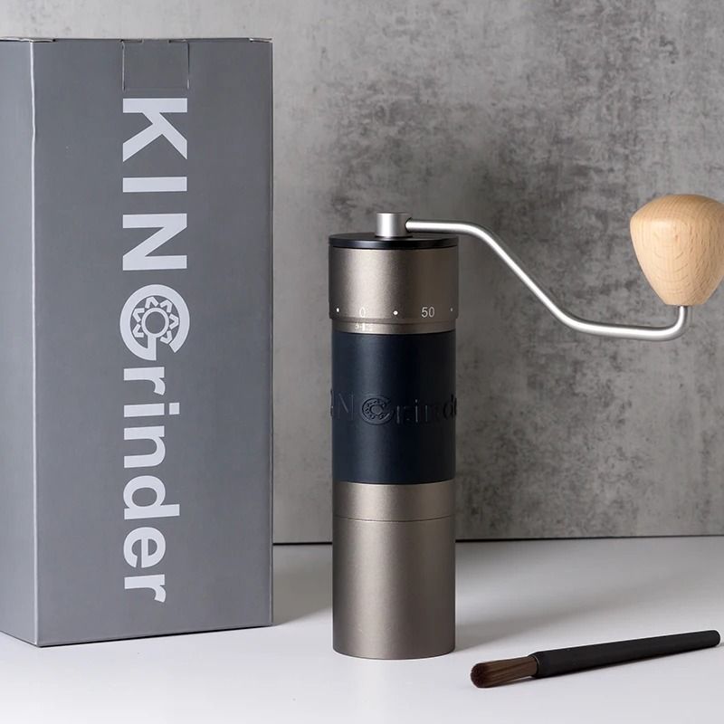 Stainless Steel Manual Coffee Grinder With Titanium Burr For Portable Brewing 5