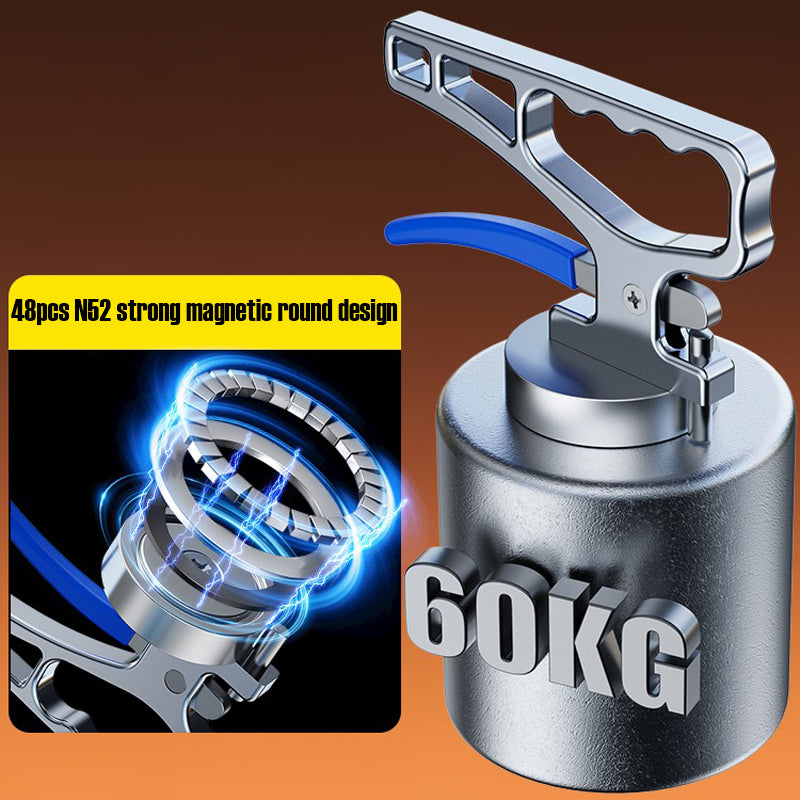 Strong Suction Cup Magnets,Heavy Duty Magnetic Lifters for Steel & Mold Handling, Portable Laser Cutting Pickup Tools