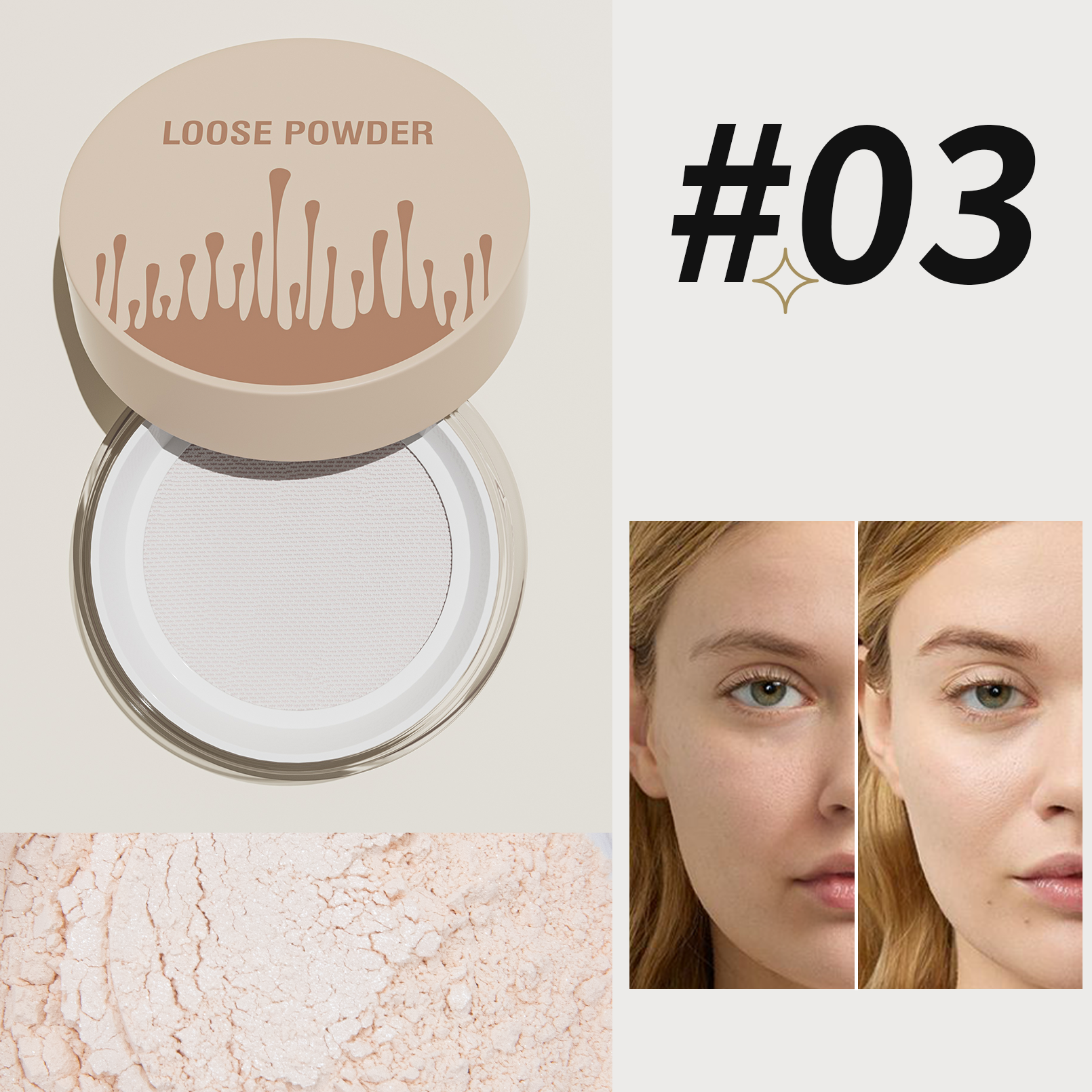 Loose Powder Can Reduce Pores and Fine Lines, With a Long Lasting Matte Effect, Natural Facial Makeup Powder, Fine Blend