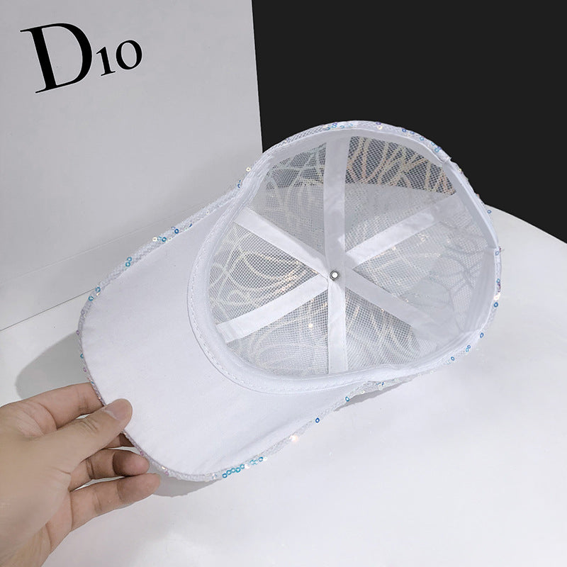 All Mesh Peaked Cap for Women, Hip Hop Summer Fashion Design, Casual Sun Visor Baseball Hats for Stylish Ladies