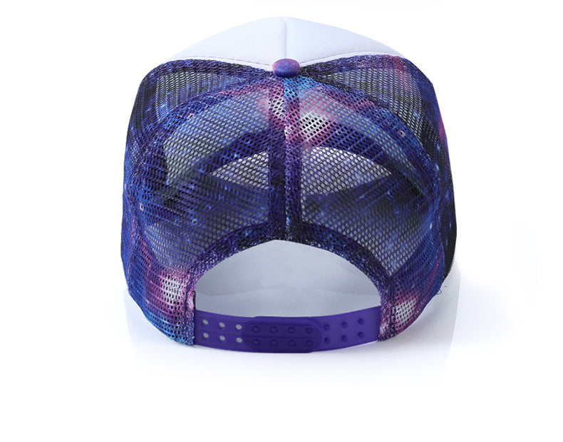 Starry Sky Sports Caps Sublimation Blank Baseball Caps, Adjustable Mesh Hats Summer Style for Custom Logo Printing