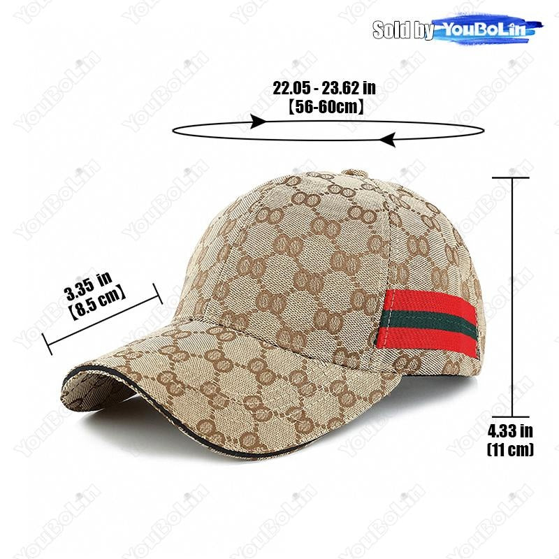 Classic Red Green Stripe Black Baseball Cap for Men Women, Outdoor Casual Trucker Hat, New Fashion Sport Dad Hat