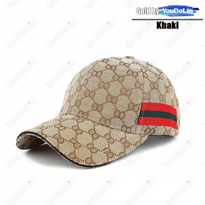 Classic Red Green Stripe Black Baseball Cap for Men Women, Outdoor Casual Trucker Hat, New Fashion Sport Dad Hat