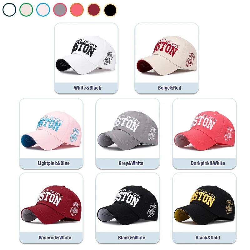 Cotton 3D Embroidery Soft Top Baseball Cap, Unisex Snapback Hat, Dad Cap for Tennis, Sports, Summer Outdoor Use