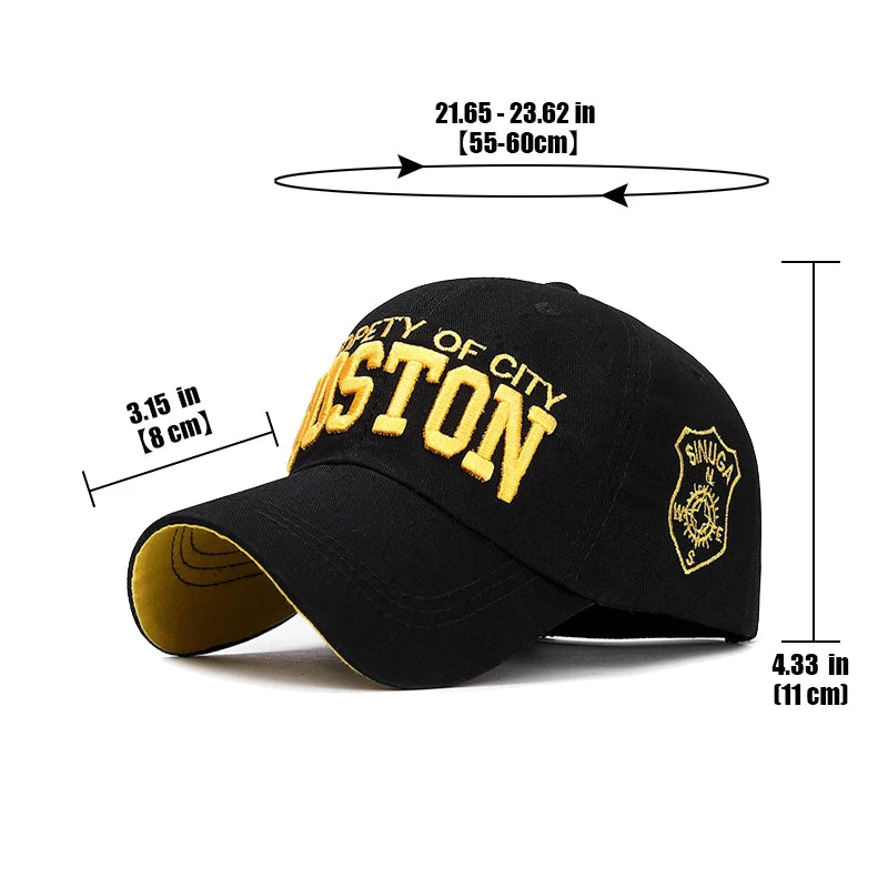 Cotton 3D Embroidery Soft Top Baseball Cap, Unisex Snapback Hat, Dad Cap for Tennis, Sports, Summer Outdoor Use