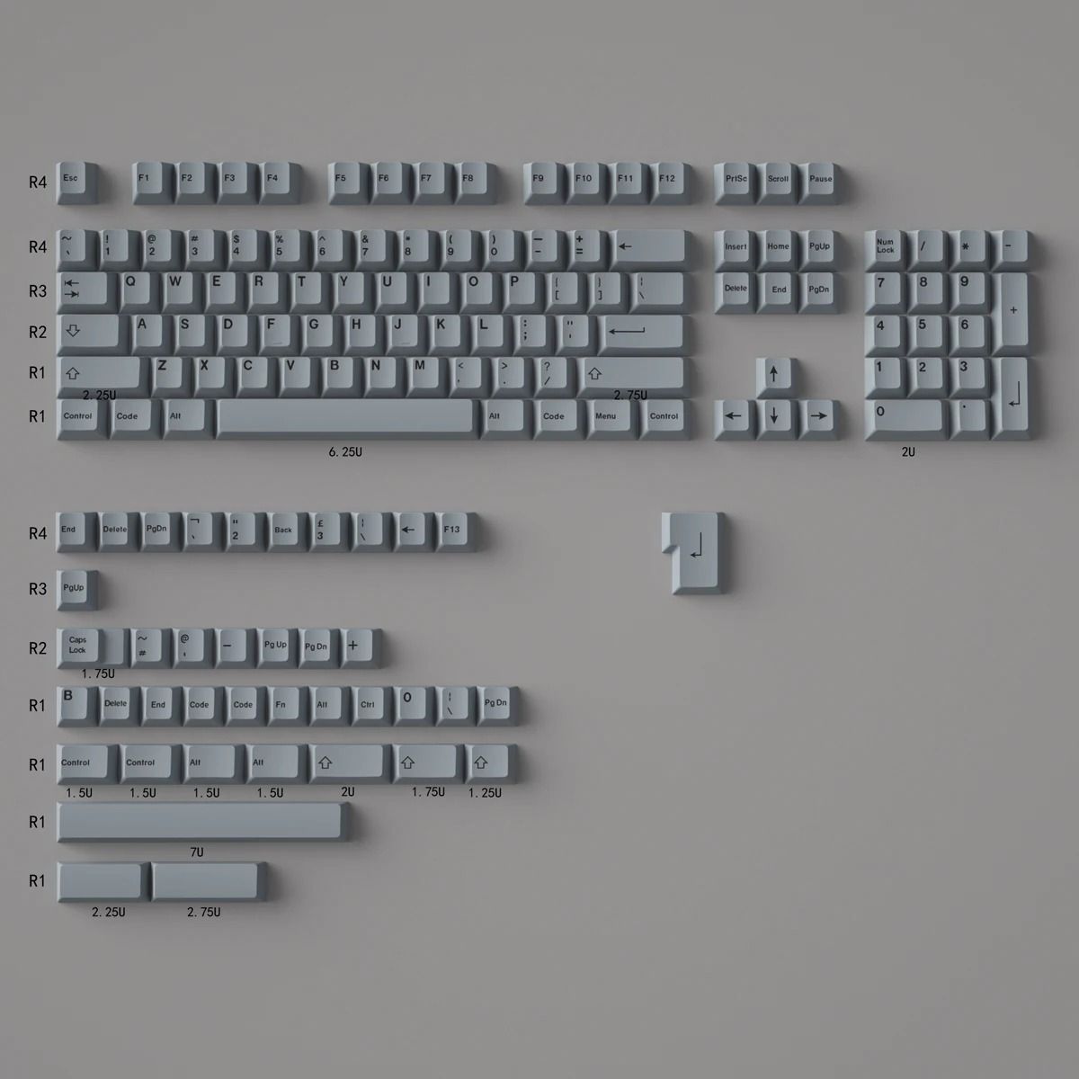 140 Key Minimalist Red Keycap Set PBT Cherry Profile For Mechanical Keyboards 13