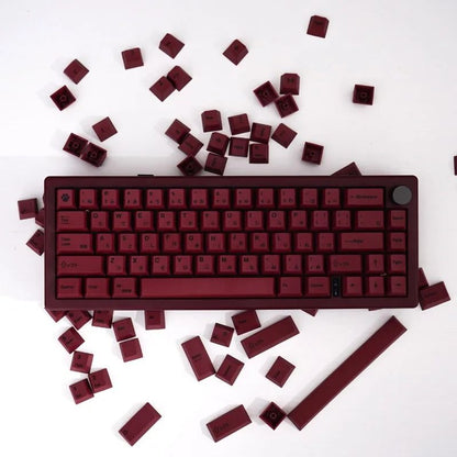 140 Key Minimalist Red Keycap Set PBT Cherry Profile For Mechanical Keyboards 3