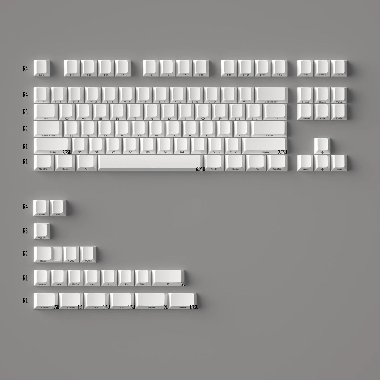 140 Key Minimalist Red Keycap Set PBT Cherry Profile For Mechanical Keyboards 6