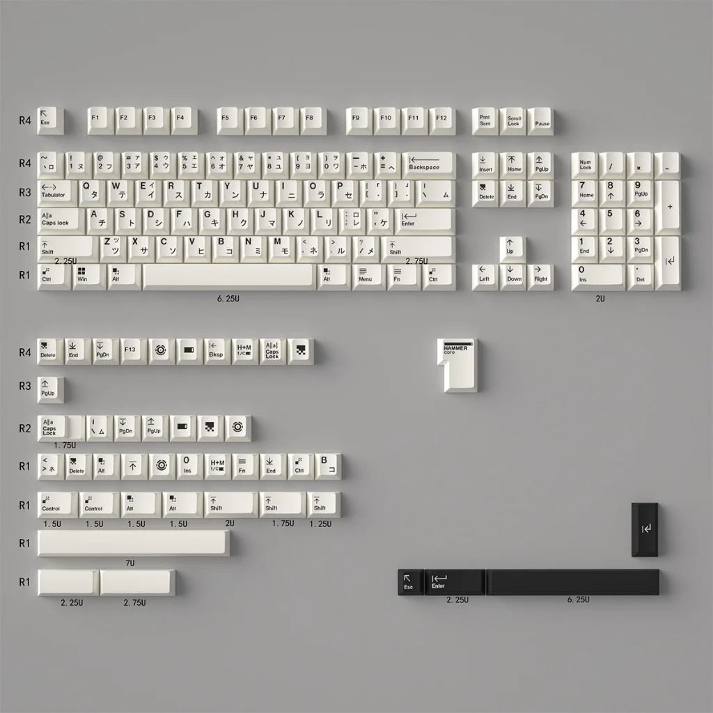 140 Key Minimalist Red Keycap Set PBT Cherry Profile For Mechanical Keyboards 15