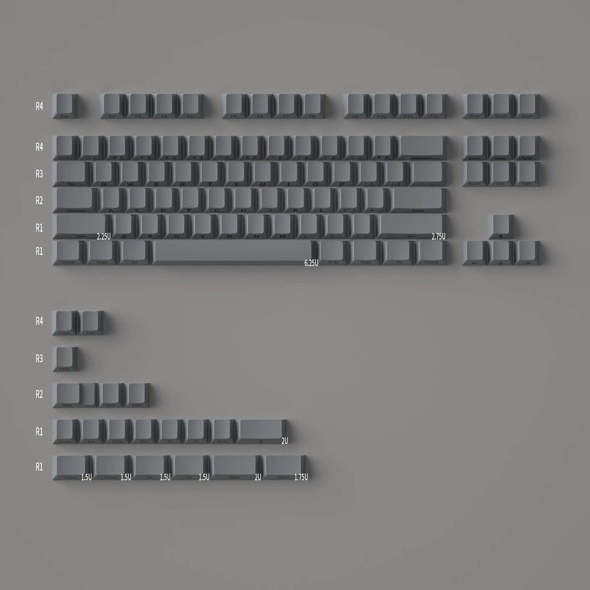 140 Key Minimalist Red Keycap Set PBT Cherry Profile For Mechanical Keyboards 18