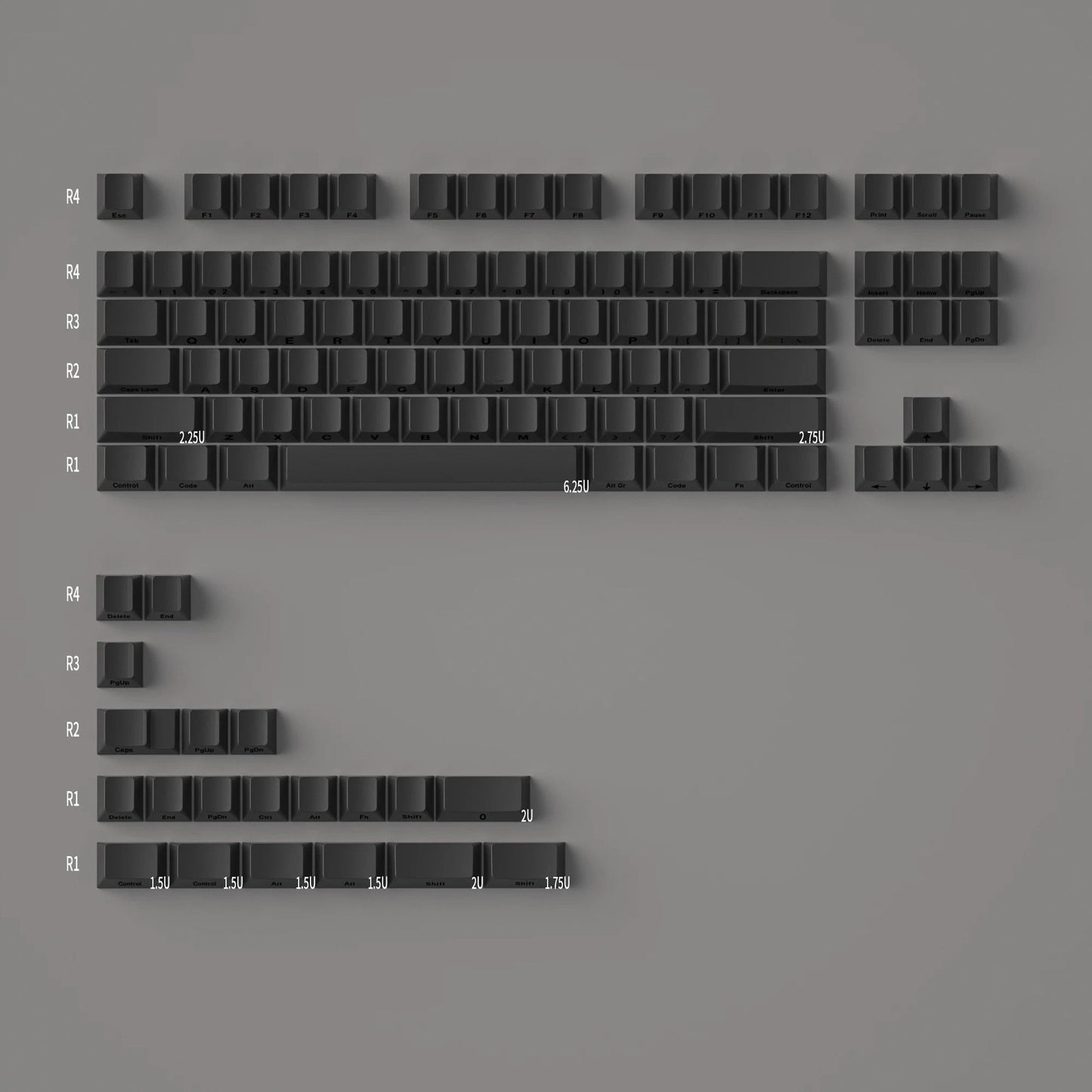 140 Key Minimalist Red Keycap Set PBT Cherry Profile For Mechanical Keyboards 19