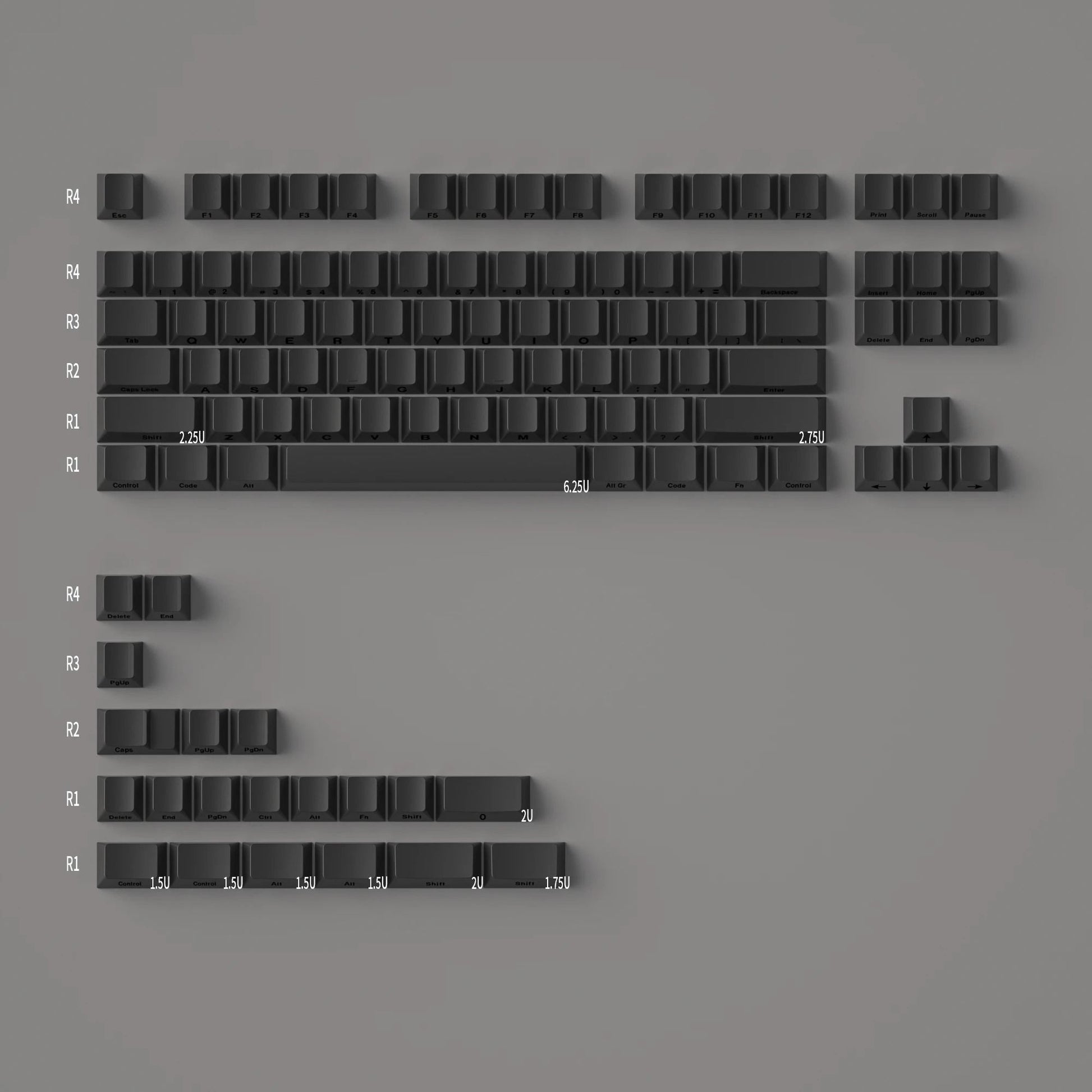 140 Key Minimalist Red Keycap Set PBT Cherry Profile For Mechanical Keyboards 19