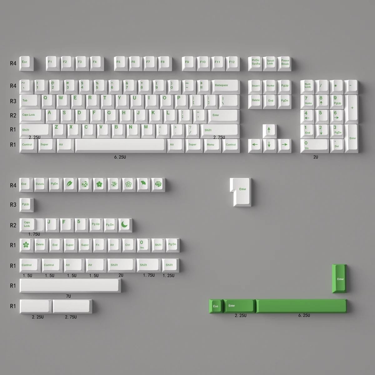 140 Key Minimalist Red Keycap Set PBT Cherry Profile For Mechanical Keyboards 22
