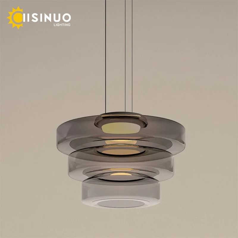 LED Luxury Glass Pendant Light Adjustable Hanging Lamp For Dining Room Bedroom Kitchen Living Room 1