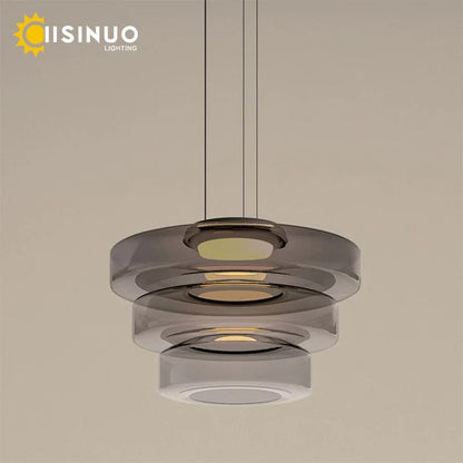 LED Luxury Glass Pendant Light Adjustable Hanging Lamp For Dining Room Bedroom Kitchen Living Room 1