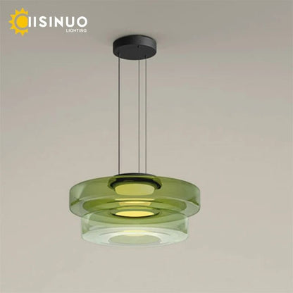 LED Luxury Glass Pendant Light Adjustable Hanging Lamp For Dining Room Bedroom Kitchen Living Room 4