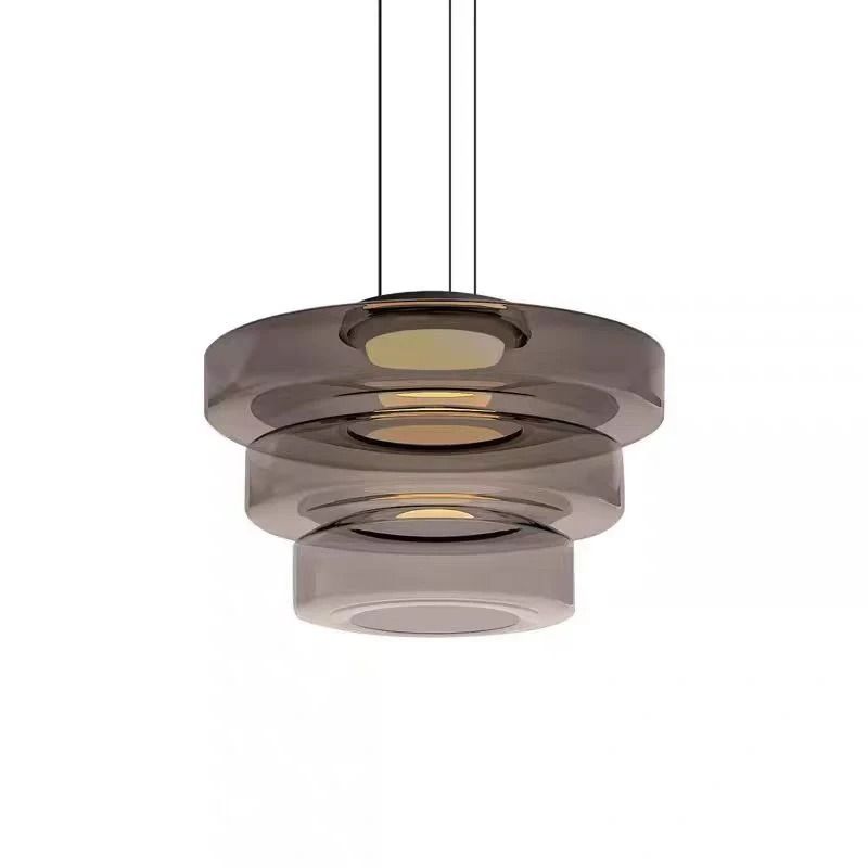 LED Luxury Glass Pendant Light Adjustable Hanging Lamp For Dining Room Bedroom Kitchen Living Room 5