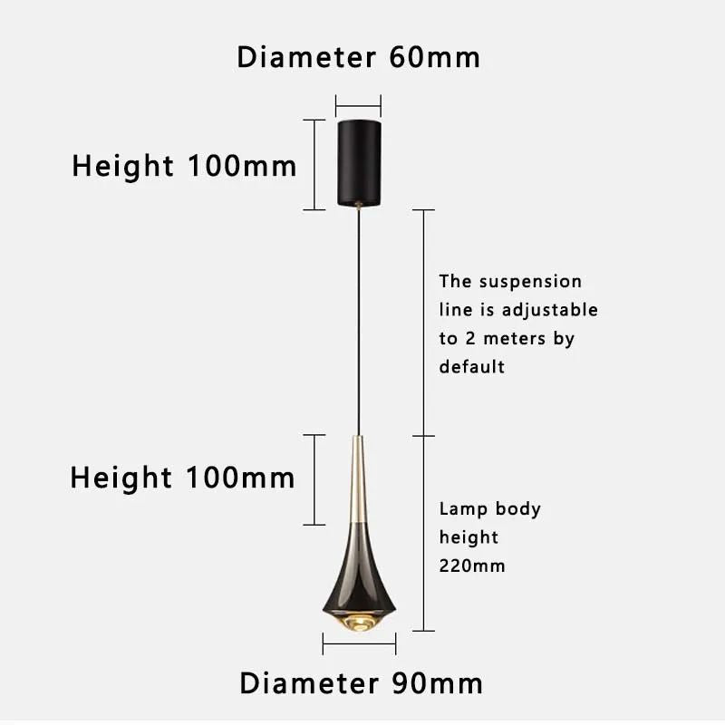 LED Bedside Chandelier With Adjustable Full Spectrum Light 5