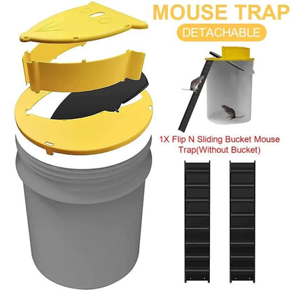 Automatic Smart Bucket Mouse Trap With Flipping Lid And Reset Function 2