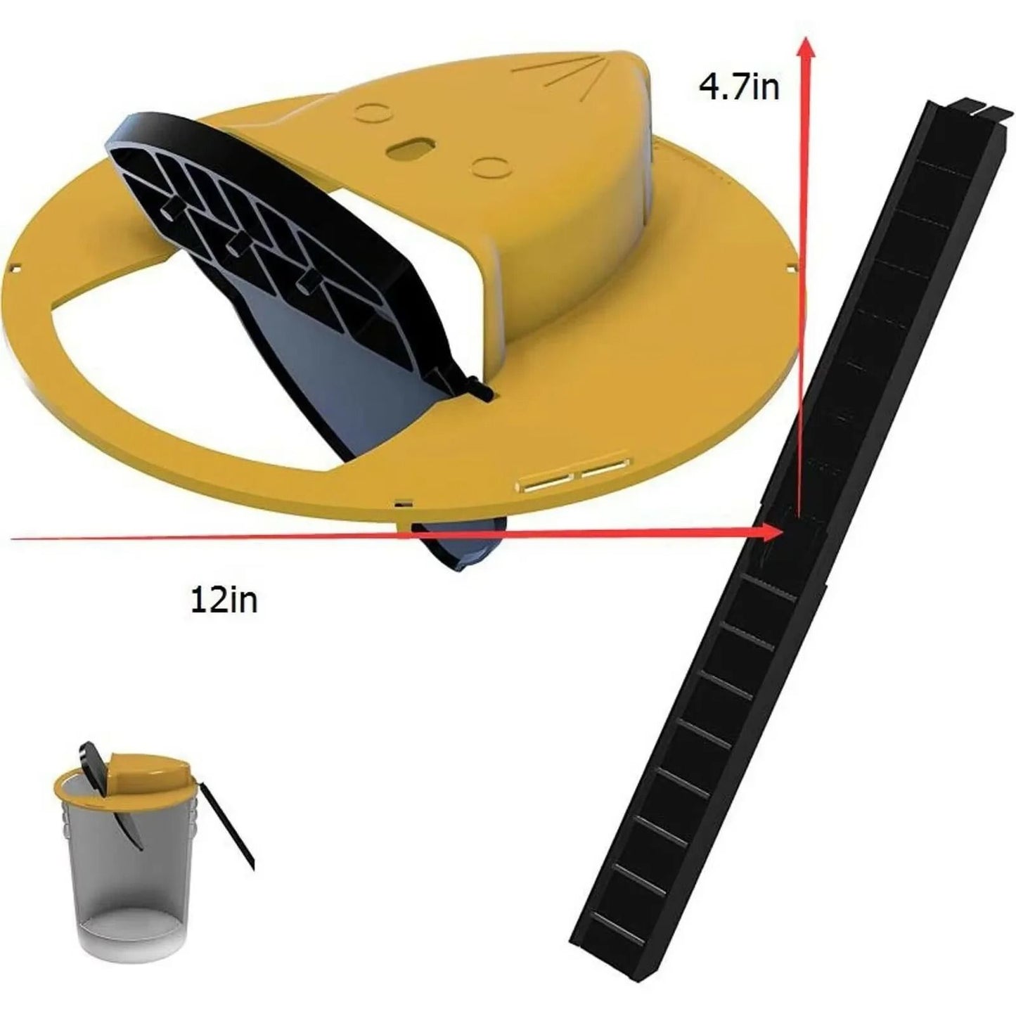 Automatic Smart Bucket Mouse Trap With Flipping Lid And Reset Function 5