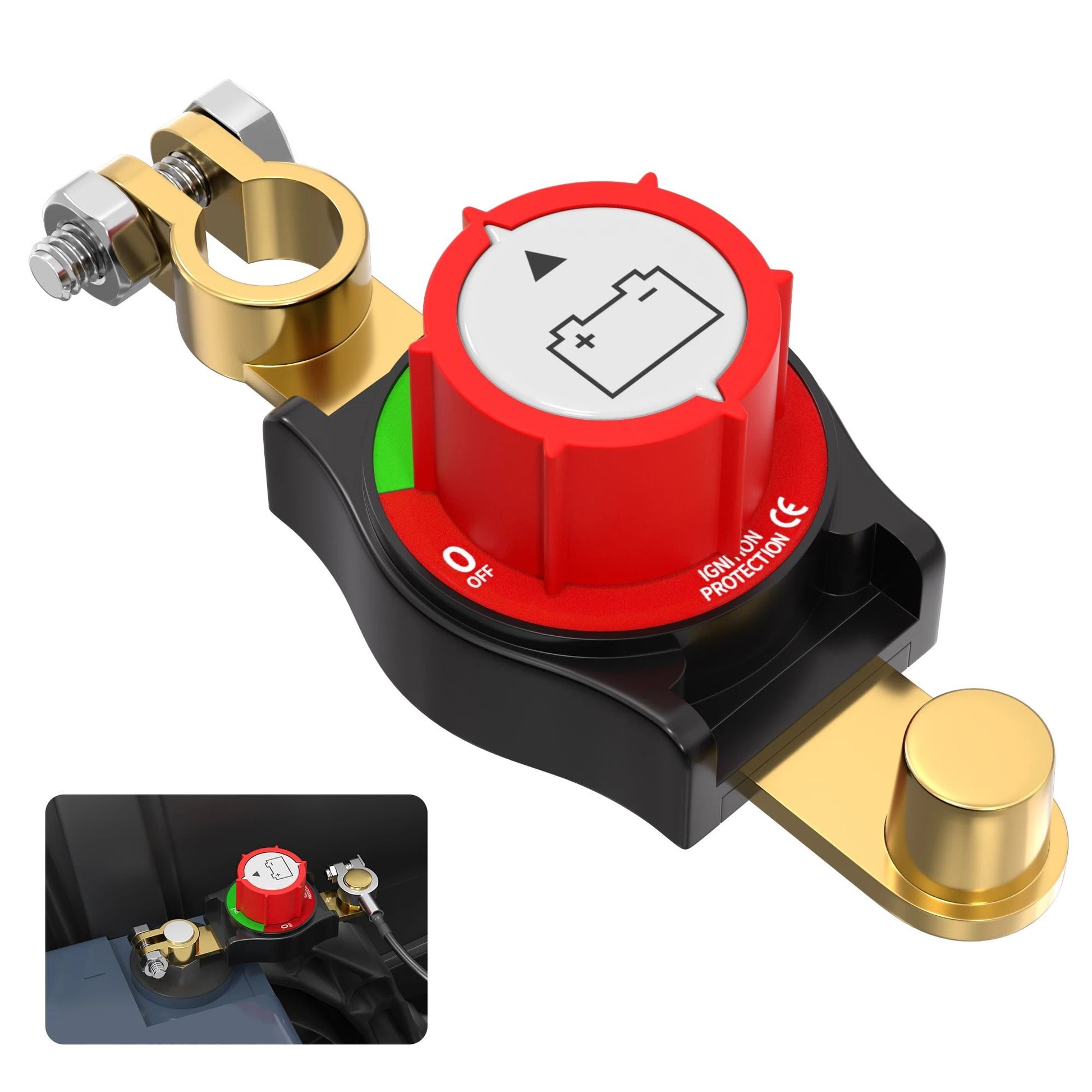 Heavy Duty Battery Disconnect Switch for 12V to 48V Vehicles RVs and Boats