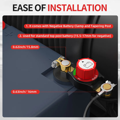 Heavy Duty Battery Disconnect Switch For 12V To 48V Vehicles RVs And Boats 2