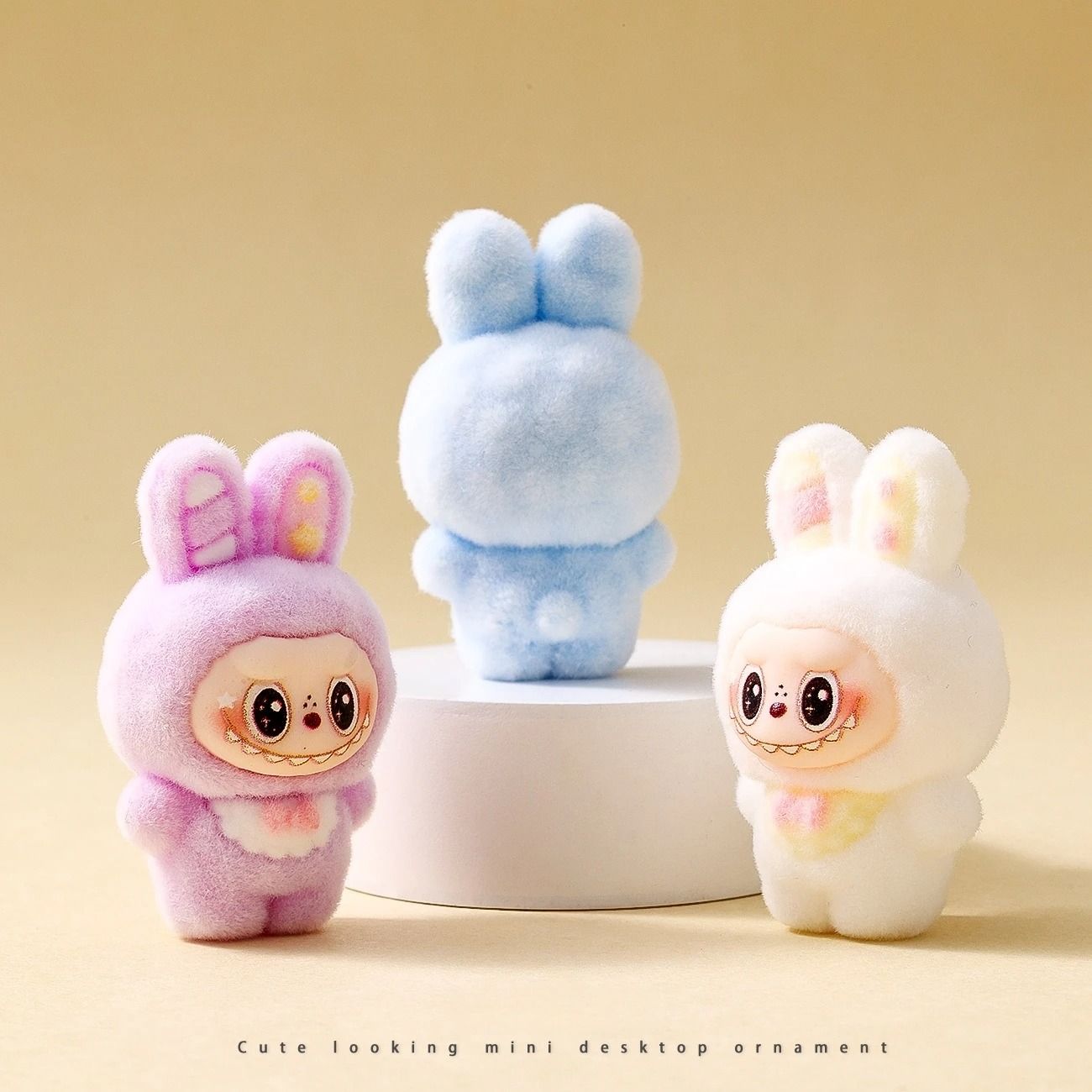 10pcs Kawaii Rabbit Anime Flocked Dolls Set For Desktop Decor And Gifts 4